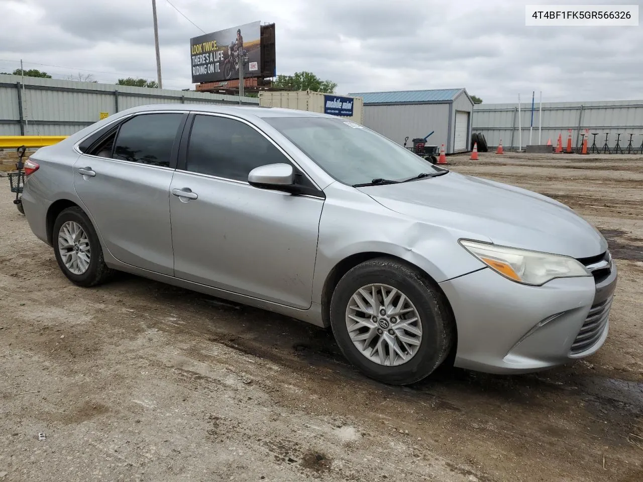 2016 Toyota Camry Le VIN: 4T4BF1FK5GR566326 Lot: 52827054