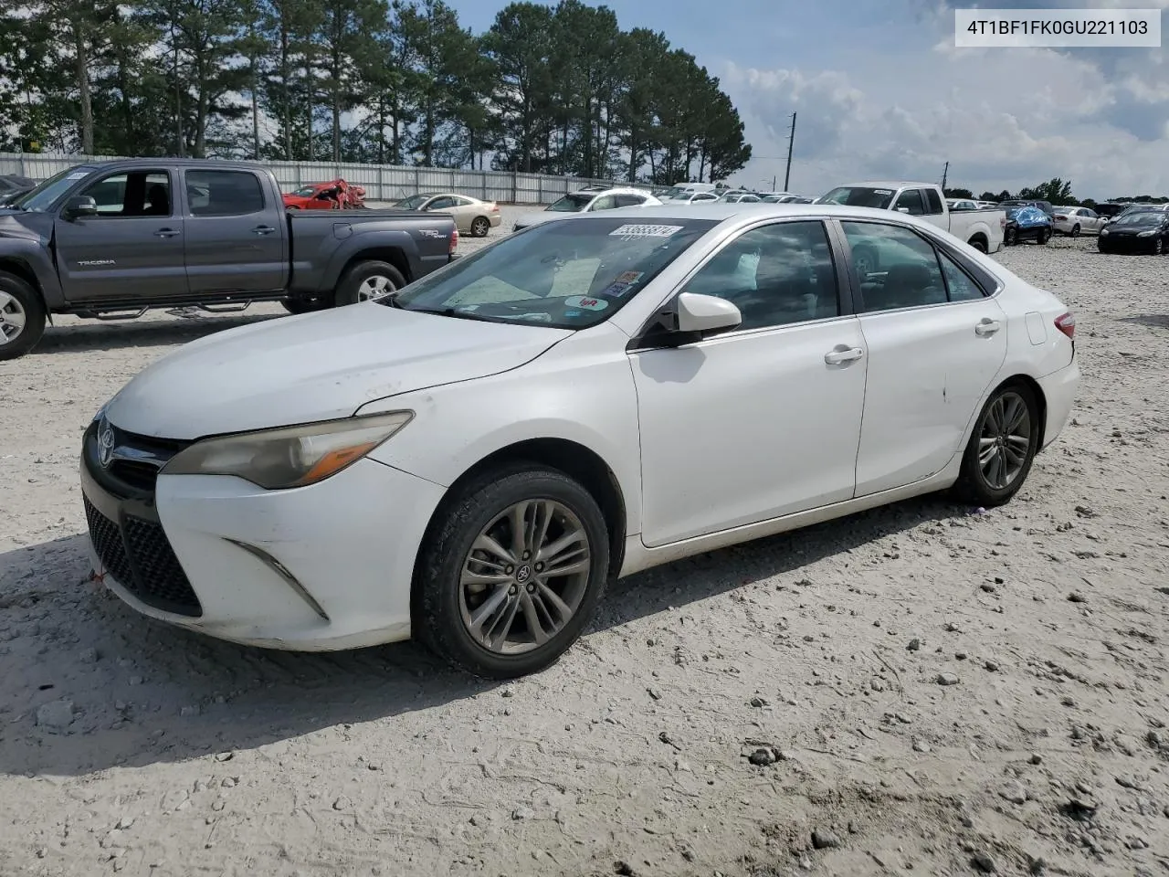 2016 Toyota Camry Le VIN: 4T1BF1FK0GU221103 Lot: 53683874