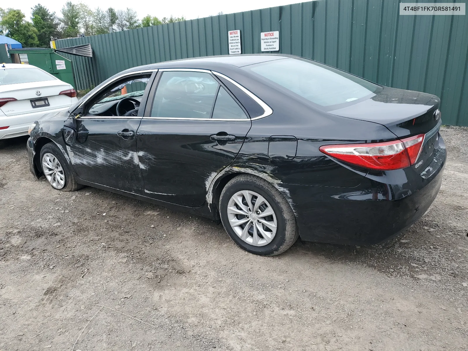 2016 Toyota Camry Le VIN: 4T4BF1FK7GR581491 Lot: 54563714