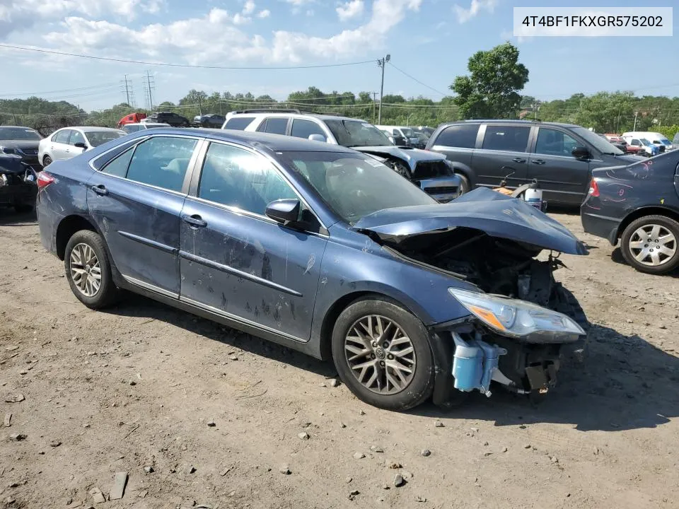 2016 Toyota Camry Le VIN: 4T4BF1FKXGR575202 Lot: 55875304