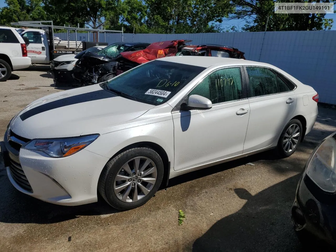 2016 Toyota Camry Xle VIN: 4T1BF1FK2GU149191 Lot: 58244504