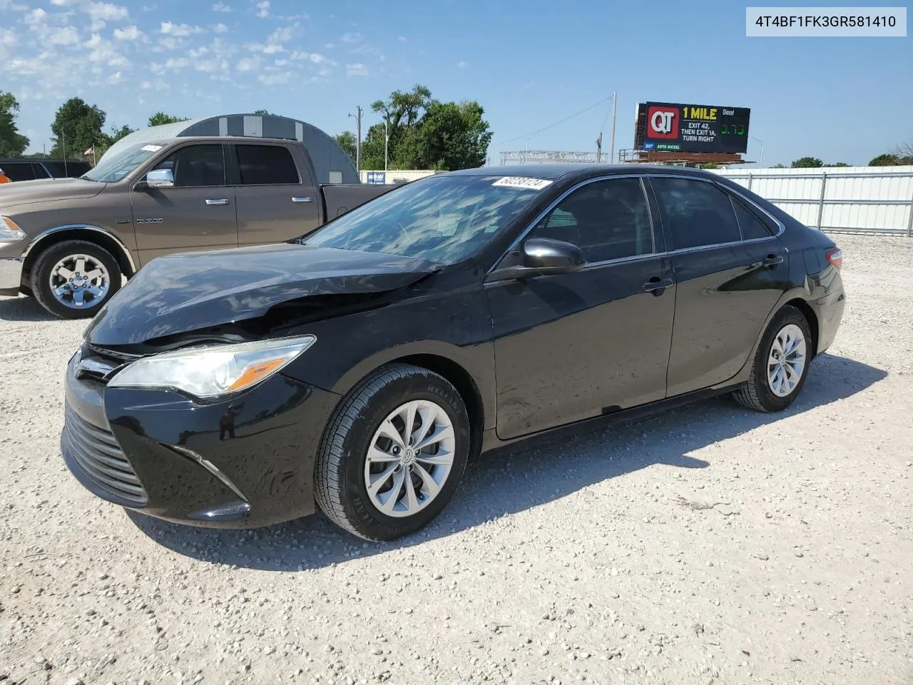 2016 Toyota Camry Le VIN: 4T4BF1FK3GR581410 Lot: 60238124