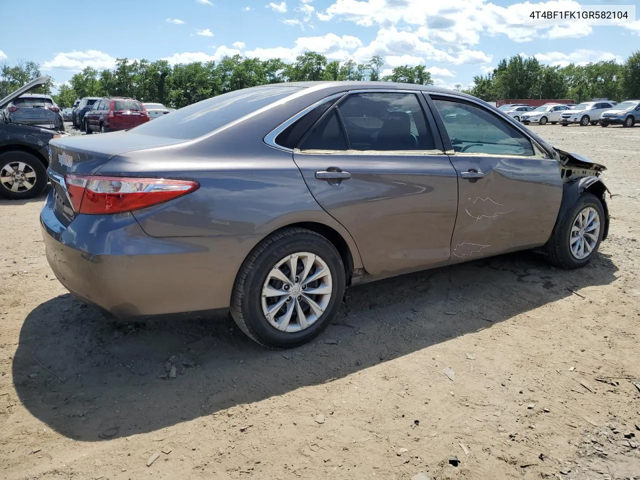 2016 Toyota Camry Le VIN: 4T4BF1FK1GR582104 Lot: 60461044