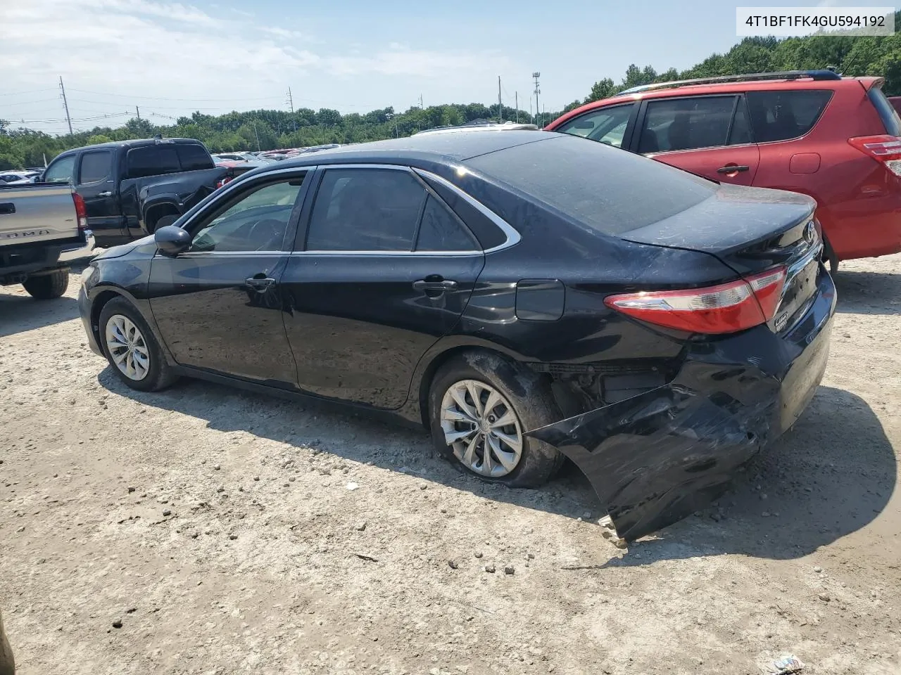 2016 Toyota Camry Le VIN: 4T1BF1FK4GU594192 Lot: 60801864