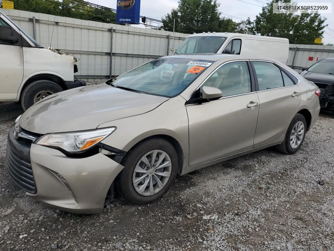 2016 Toyota Camry Le VIN: 4T4BF1FK5GR523959 Lot: 65349894