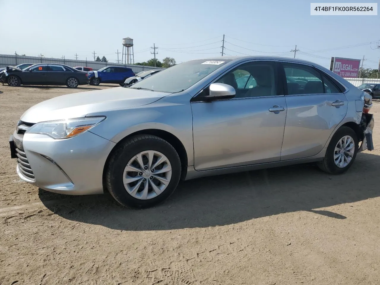 2016 Toyota Camry Le VIN: 4T4BF1FK0GR562264 Lot: 67166954