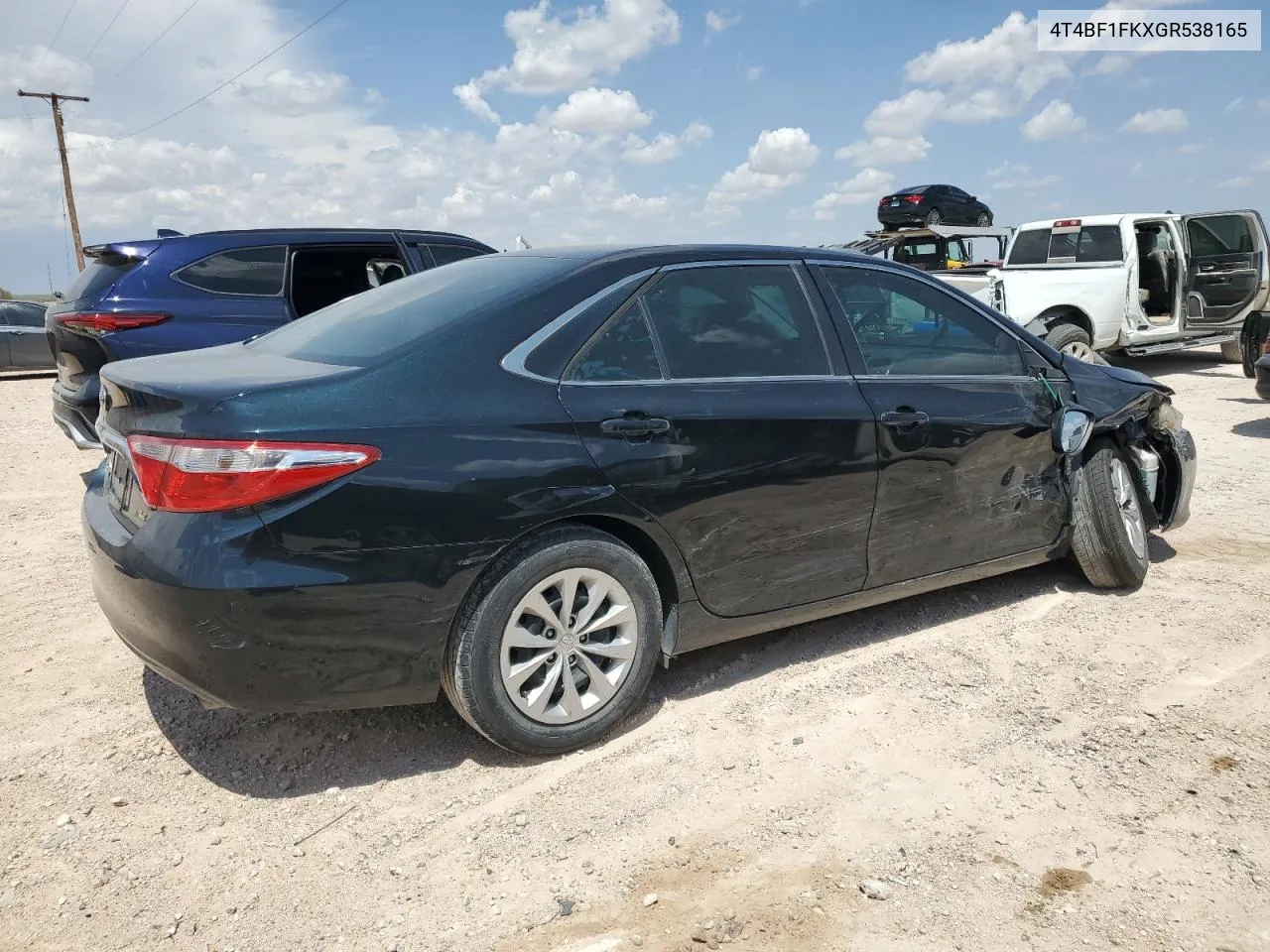 2016 Toyota Camry Le VIN: 4T4BF1FKXGR538165 Lot: 69081894