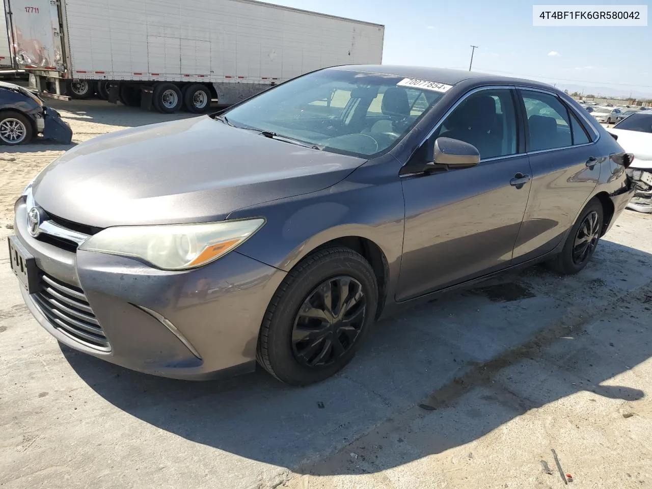 2016 Toyota Camry Le VIN: 4T4BF1FK6GR580042 Lot: 70077854