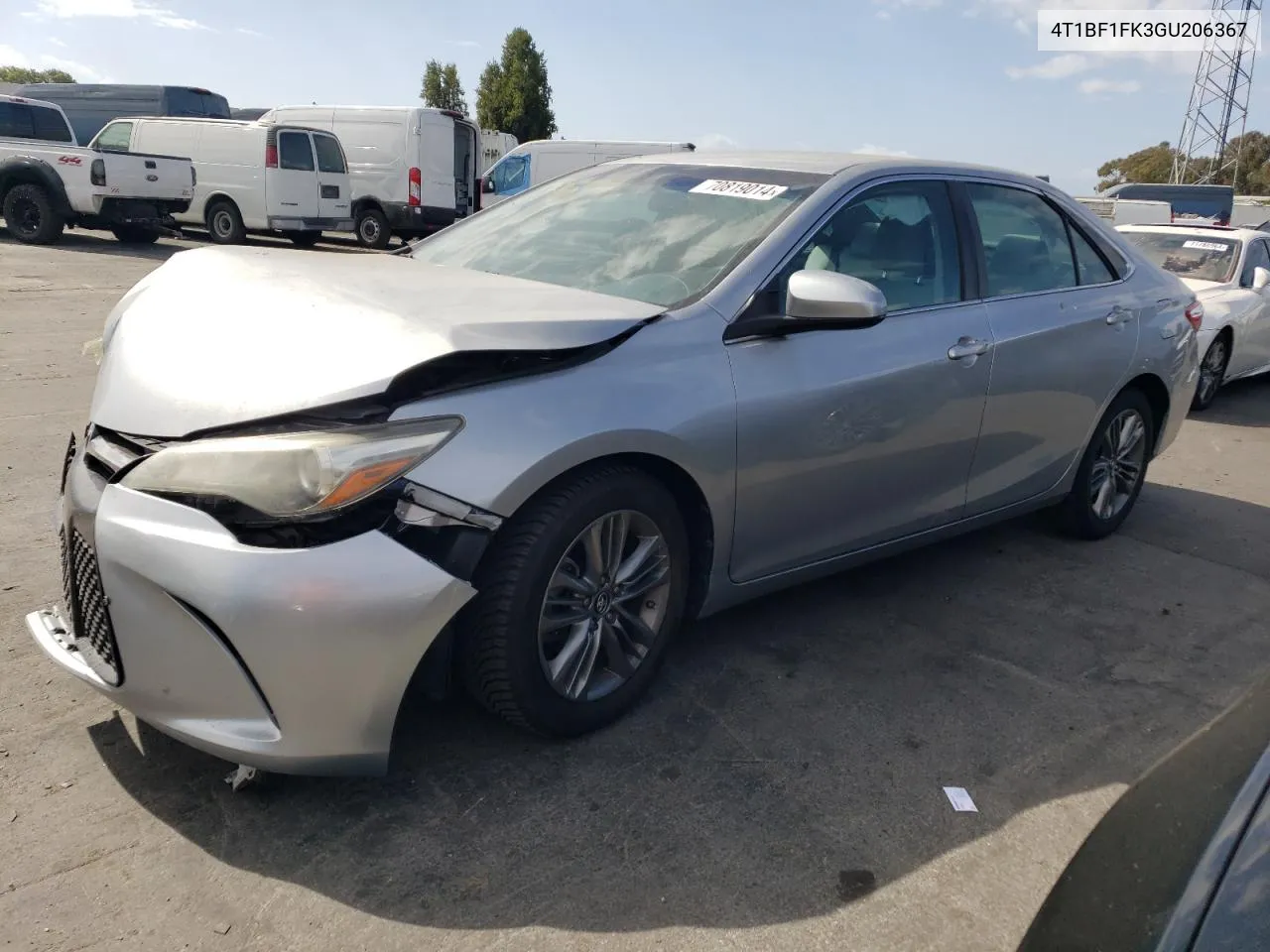 2016 Toyota Camry Le VIN: 4T1BF1FK3GU206367 Lot: 70819014