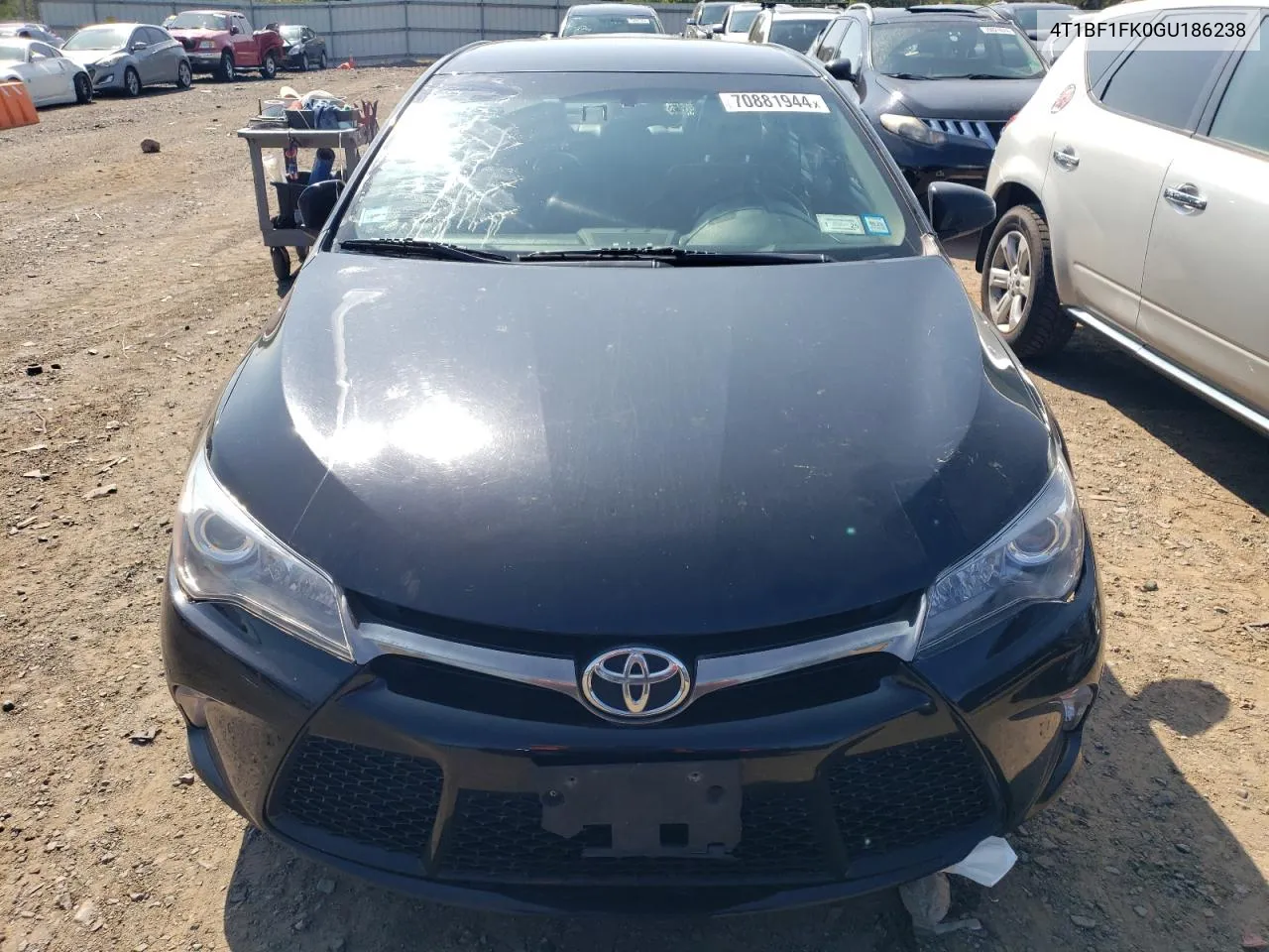 2016 Toyota Camry Le VIN: 4T1BF1FK0GU186238 Lot: 70881944