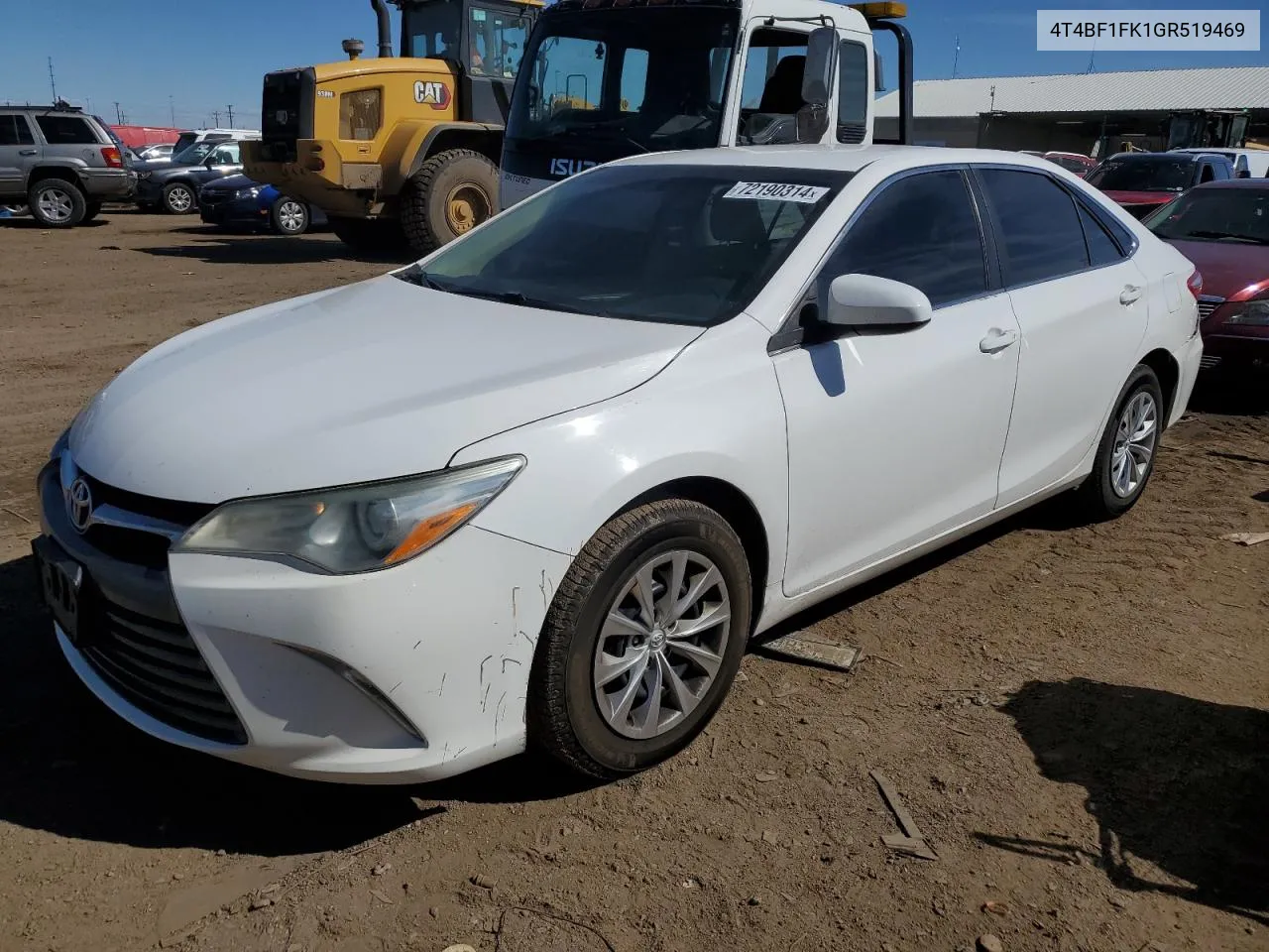 2016 Toyota Camry Le VIN: 4T4BF1FK1GR519469 Lot: 72190314