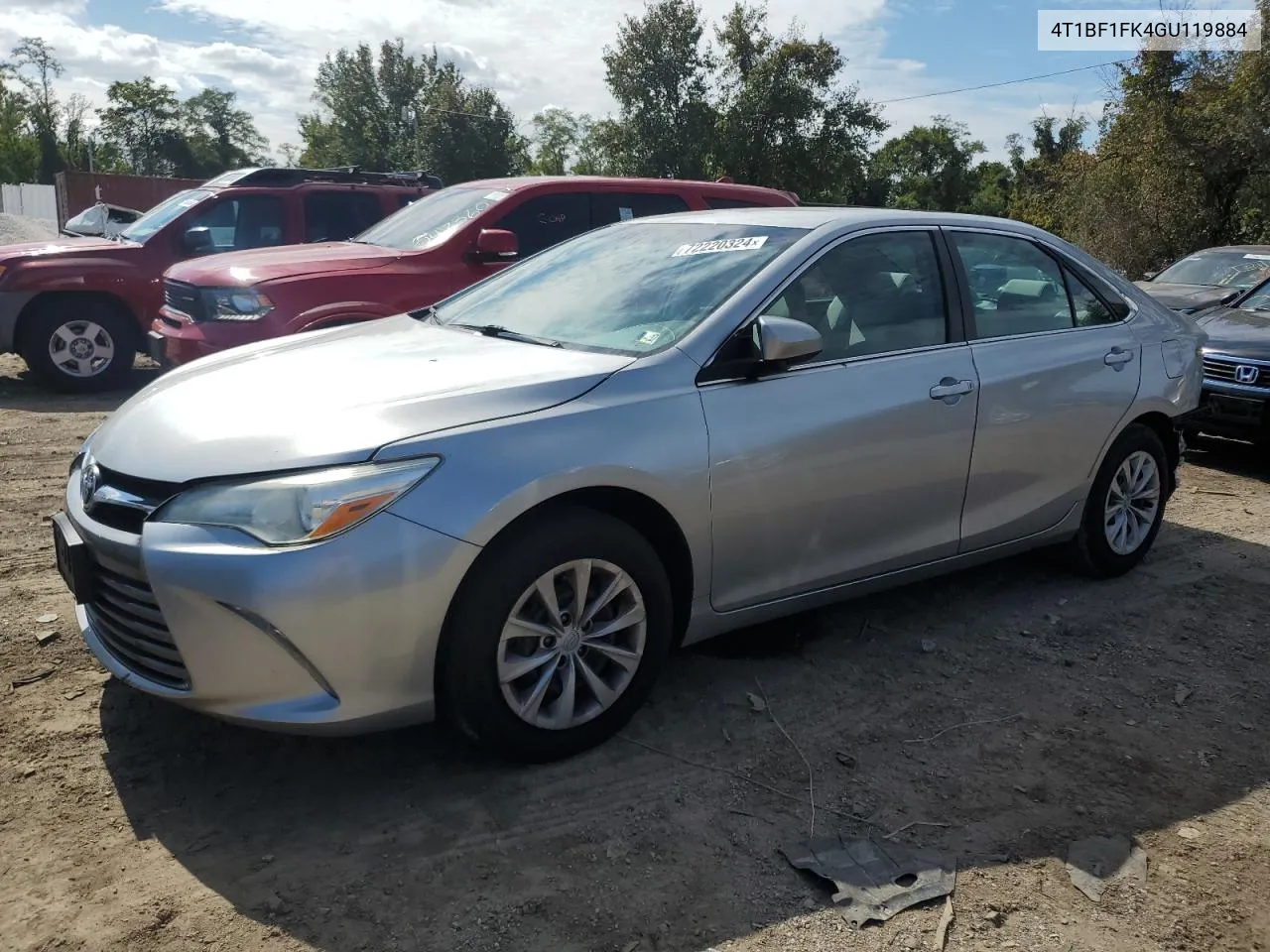 2016 Toyota Camry Le VIN: 4T1BF1FK4GU119884 Lot: 72220324