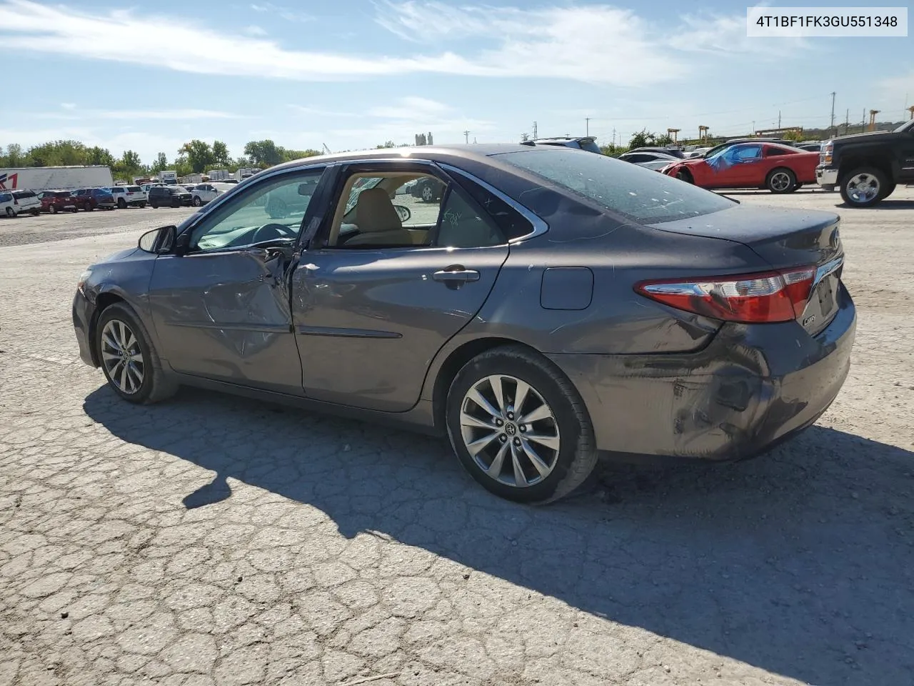 2016 Toyota Camry Le VIN: 4T1BF1FK3GU551348 Lot: 72555624