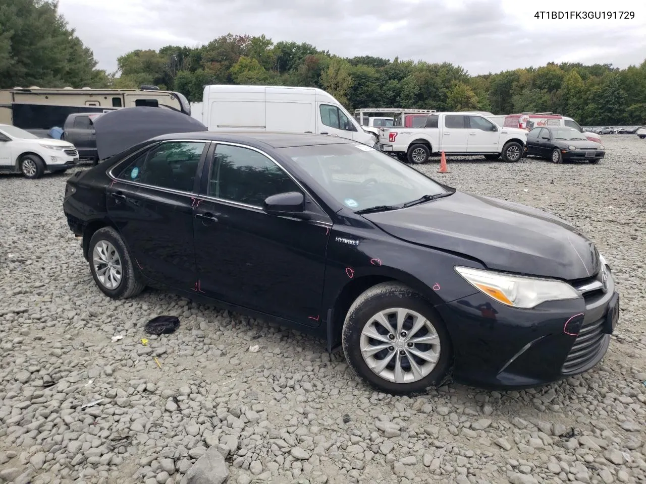 2016 Toyota Camry Hybrid VIN: 4T1BD1FK3GU191729 Lot: 72729204