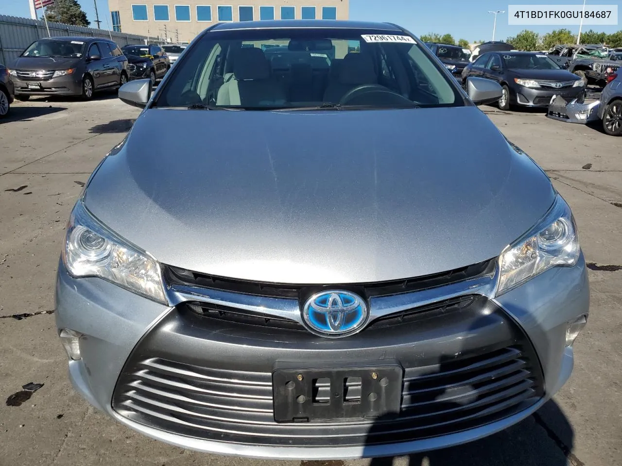 2016 Toyota Camry Hybrid VIN: 4T1BD1FK0GU184687 Lot: 72961744