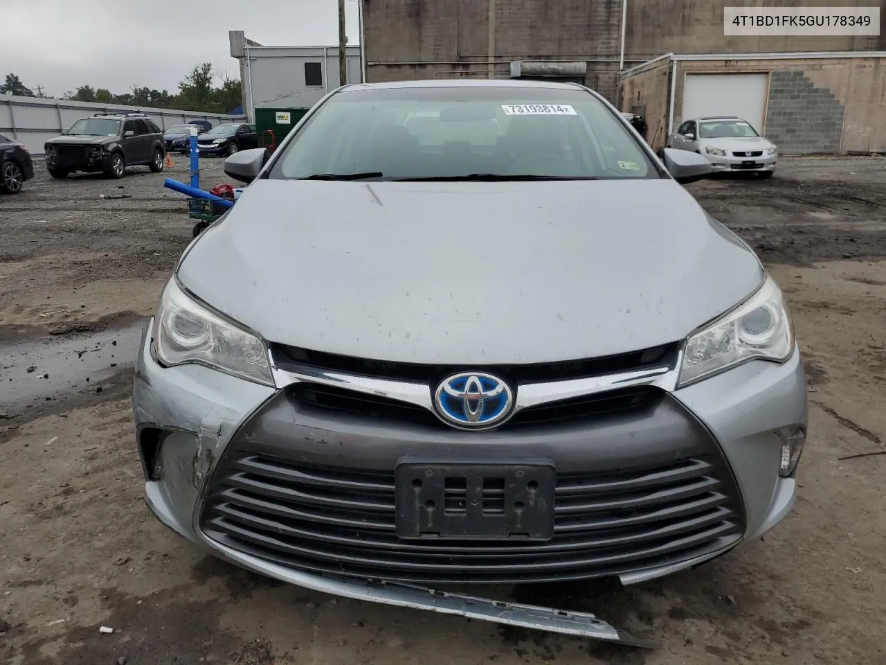 2016 Toyota Camry Hybrid VIN: 4T1BD1FK5GU178349 Lot: 73193814