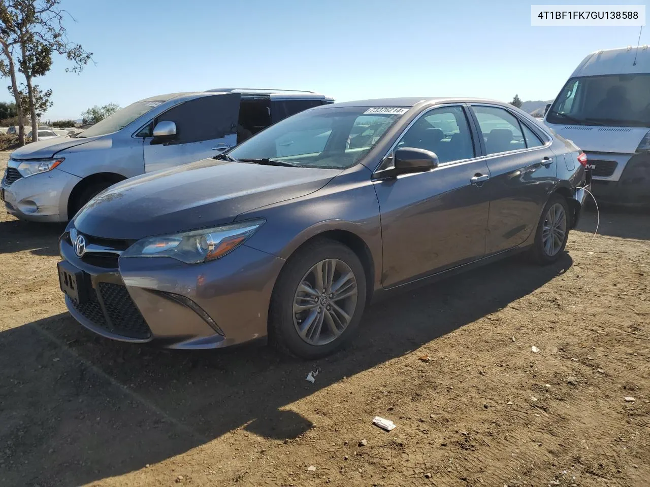 2016 Toyota Camry Le VIN: 4T1BF1FK7GU138588 Lot: 73376214