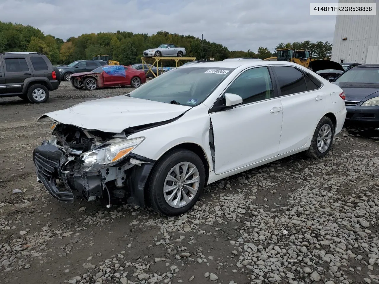 2016 Toyota Camry Le VIN: 4T4BF1FK2GR538838 Lot: 73695204