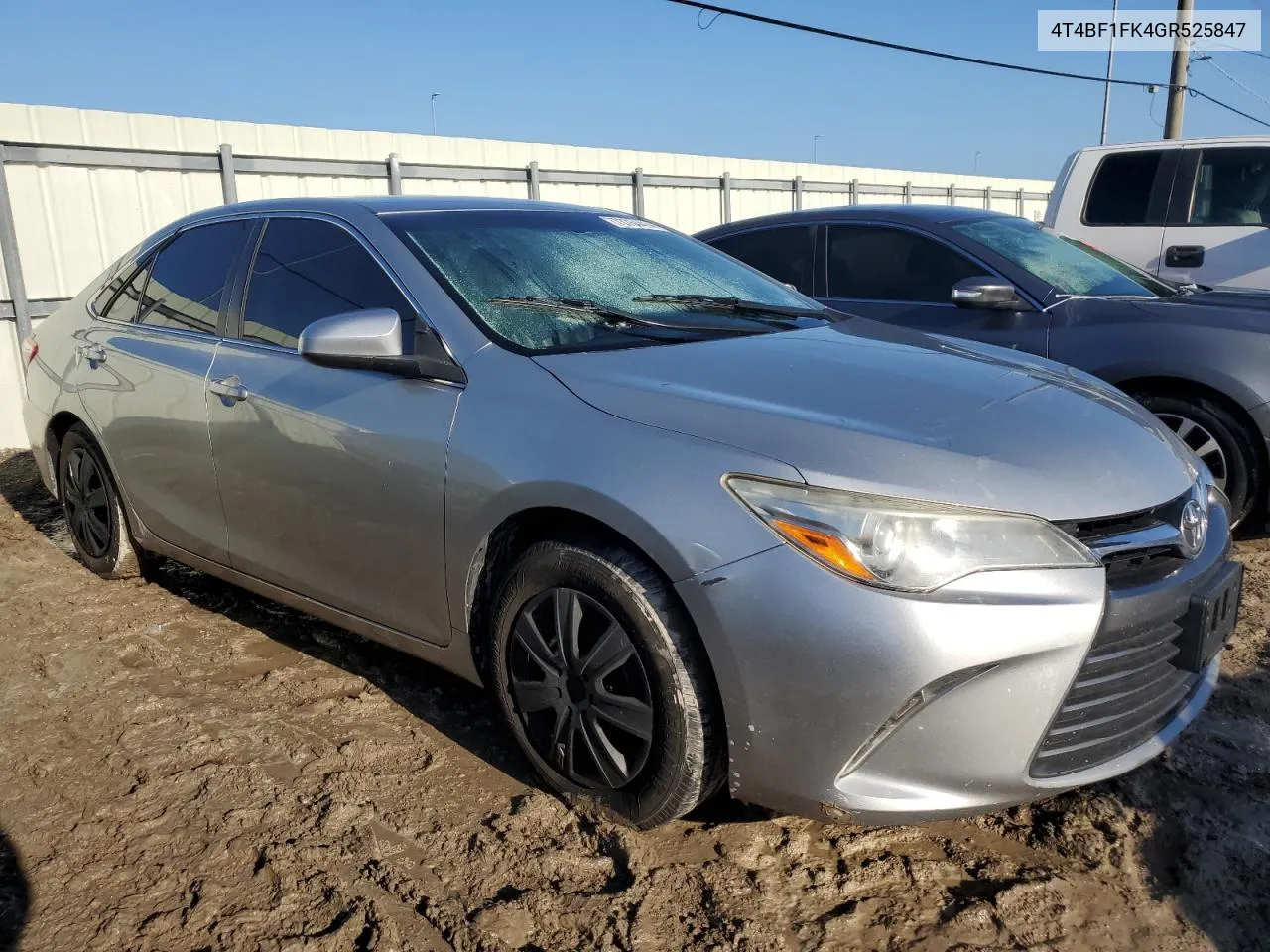 2016 Toyota Camry Le VIN: 4T4BF1FK4GR525847 Lot: 73754414