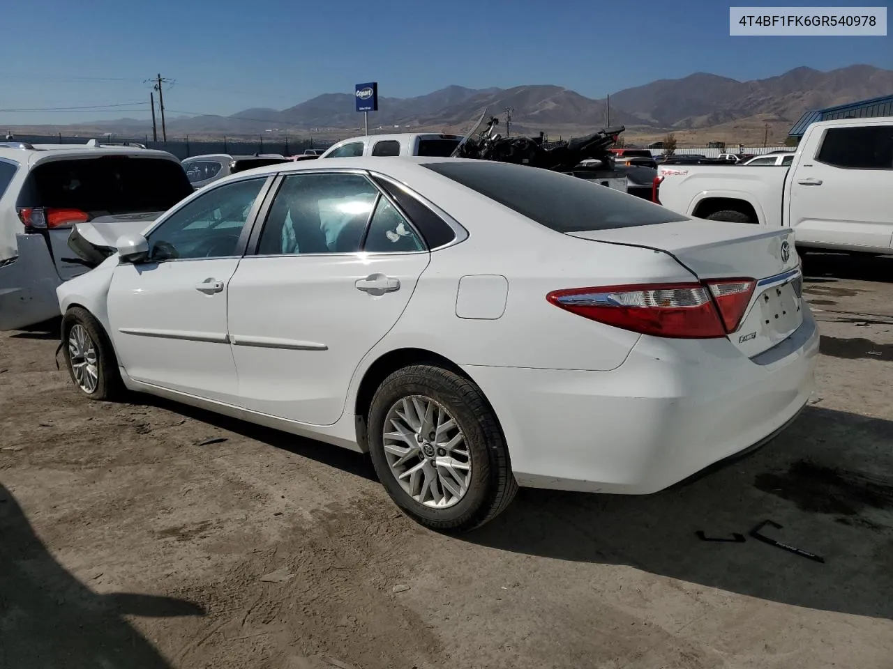 4T4BF1FK6GR540978 2016 Toyota Camry Le