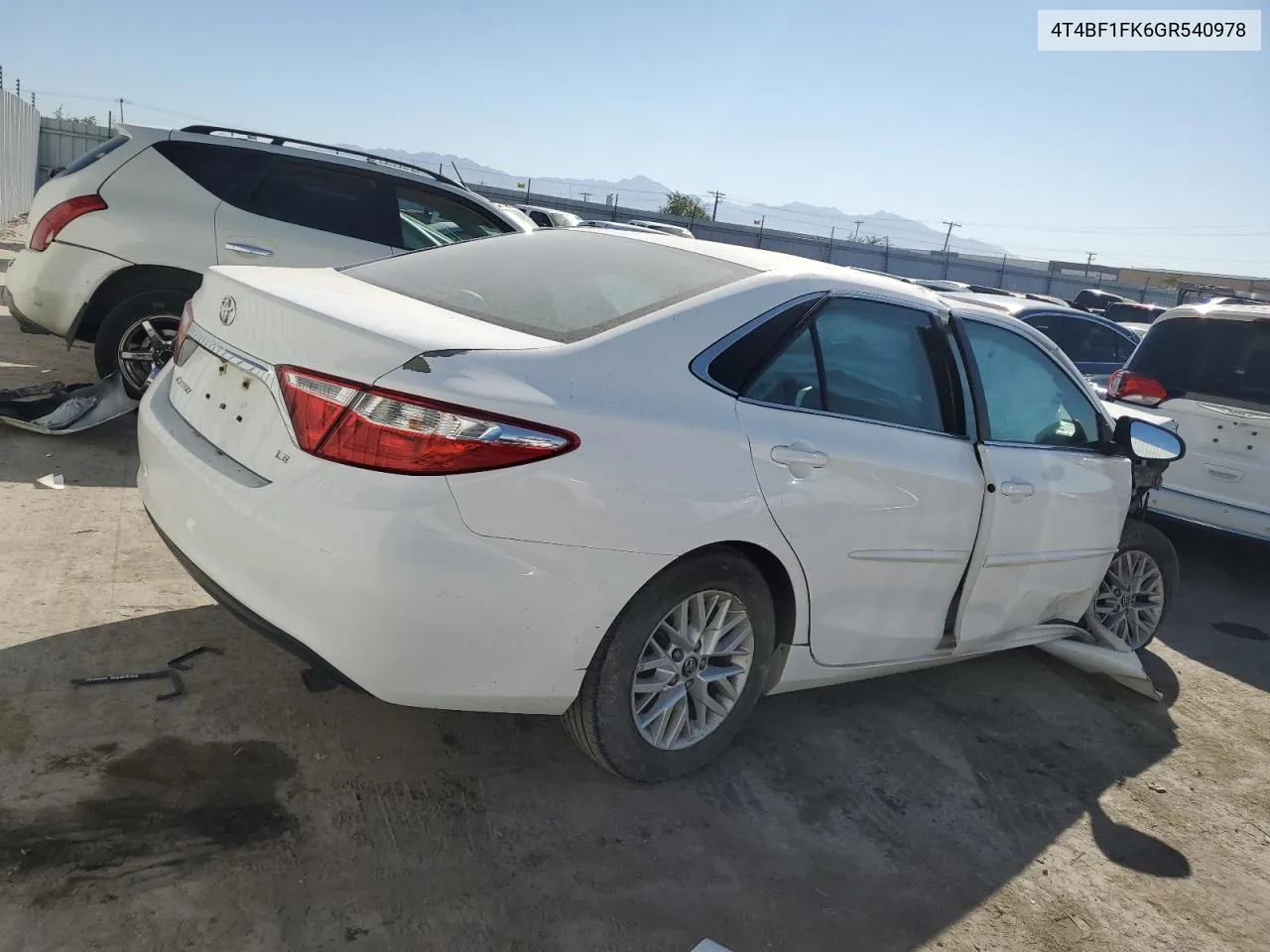 2016 Toyota Camry Le VIN: 4T4BF1FK6GR540978 Lot: 74203584