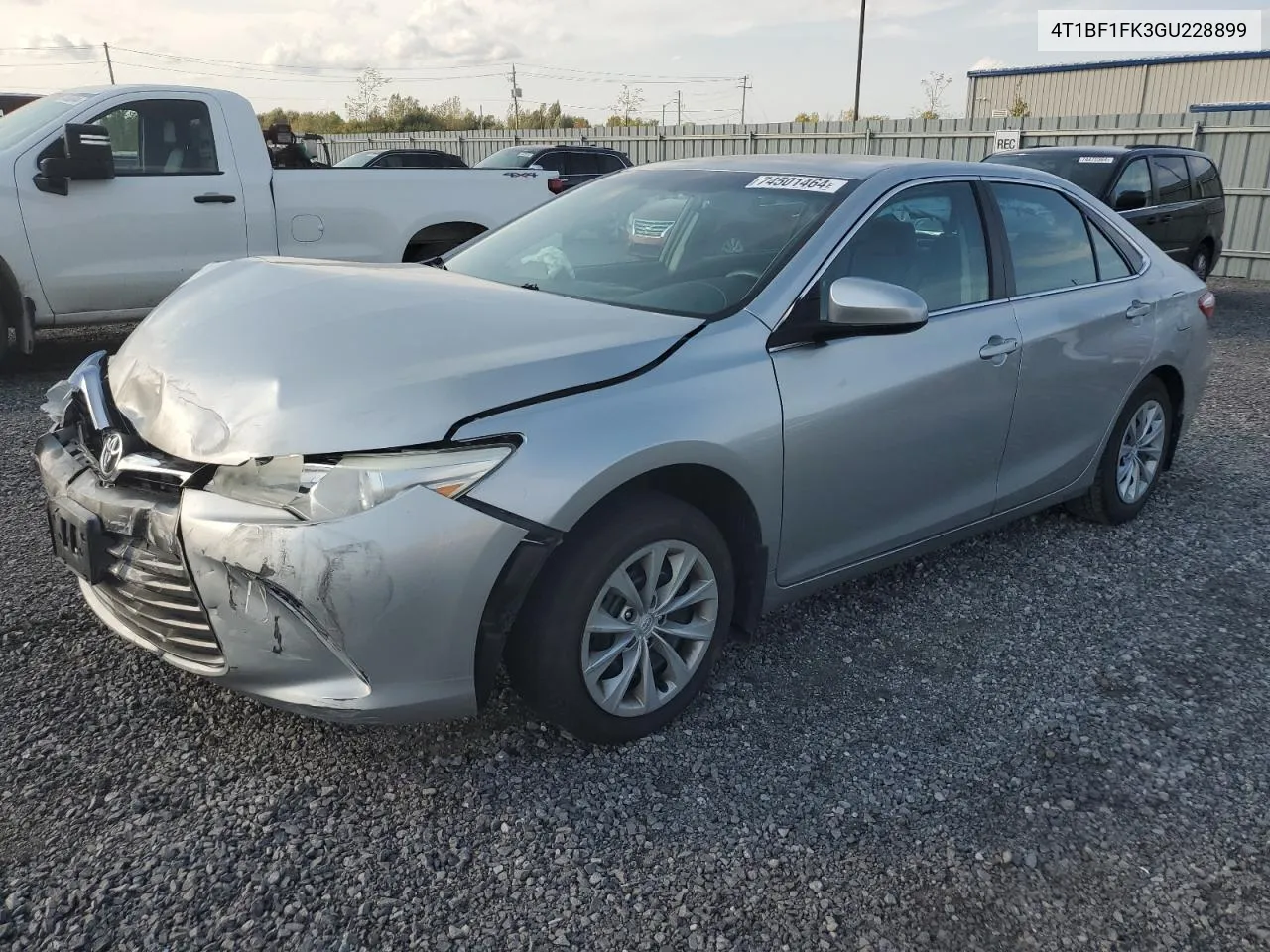 2016 Toyota Camry Le VIN: 4T1BF1FK3GU228899 Lot: 74501464