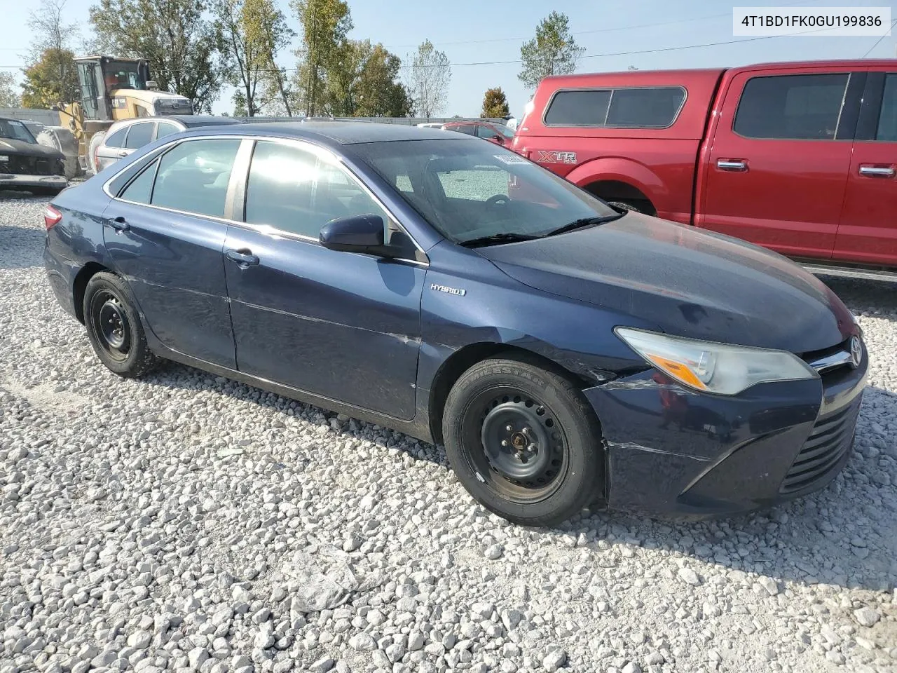 2016 Toyota Camry Hybrid VIN: 4T1BD1FK0GU199836 Lot: 74896894