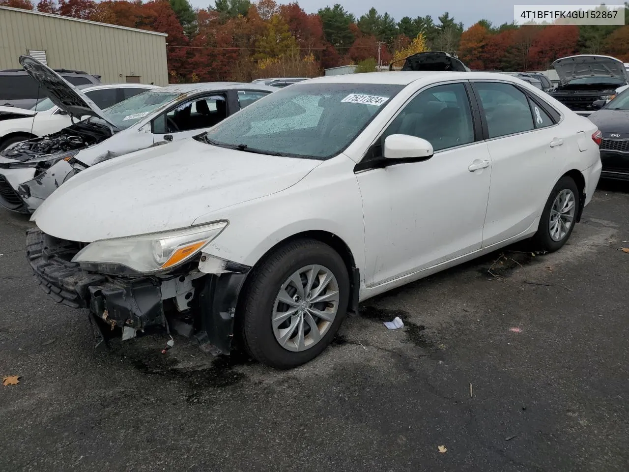 2016 Toyota Camry Le VIN: 4T1BF1FK4GU152867 Lot: 75217824