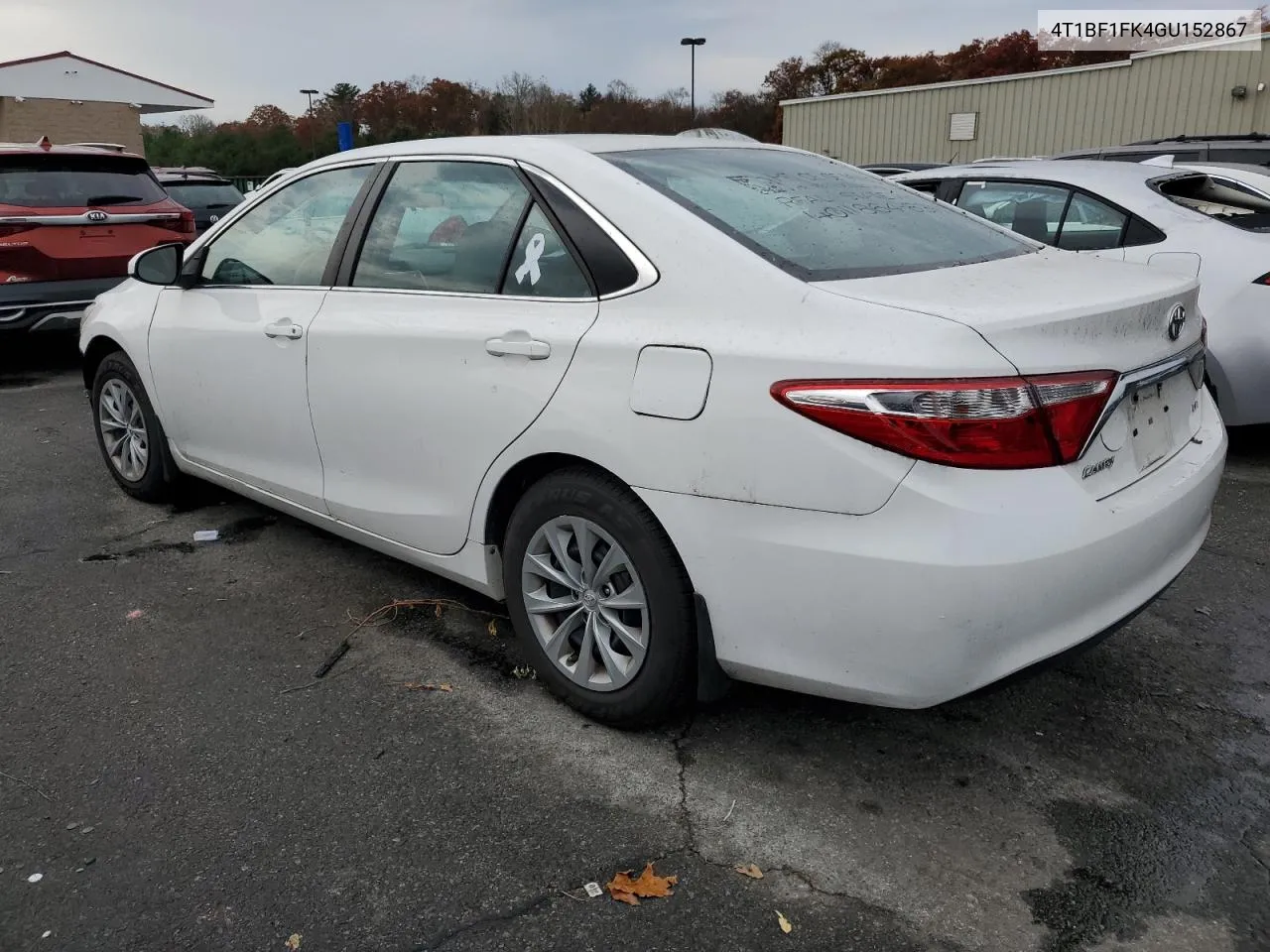 2016 Toyota Camry Le VIN: 4T1BF1FK4GU152867 Lot: 75217824