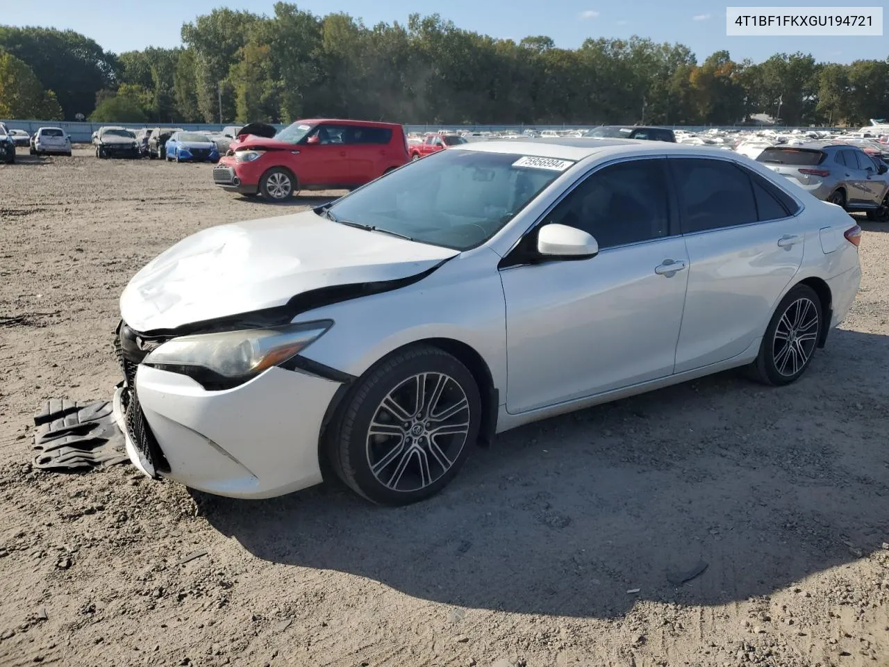 2016 Toyota Camry Le VIN: 4T1BF1FKXGU194721 Lot: 75956994