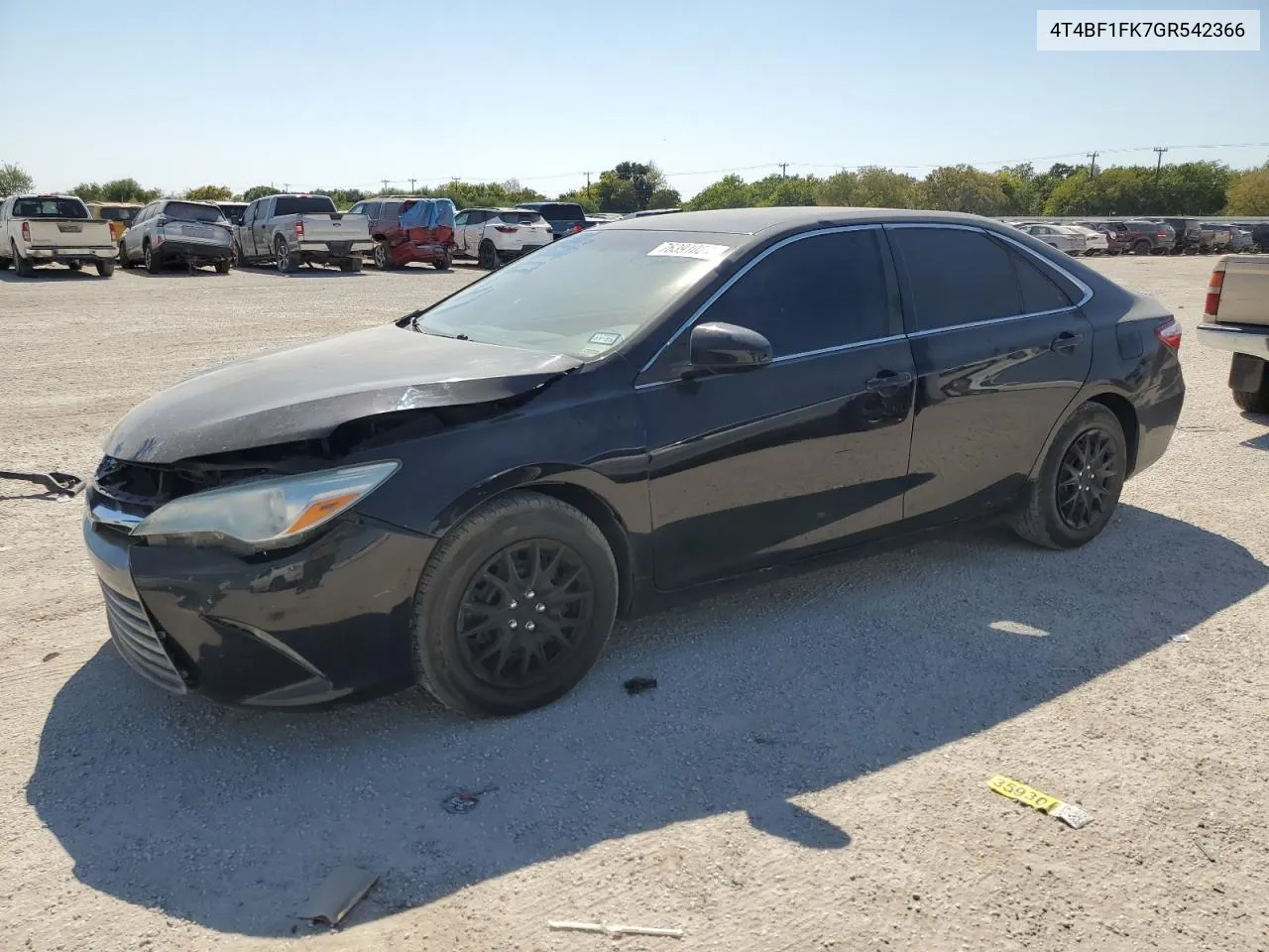 2016 Toyota Camry Le VIN: 4T4BF1FK7GR542366 Lot: 76391024