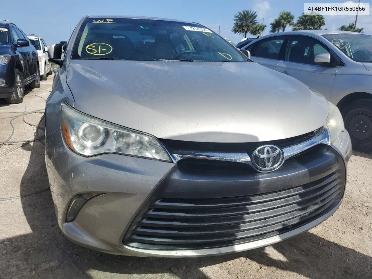 2016 Toyota Camry Le VIN: 4T4BF1FK1GR550866 Lot: 77244034