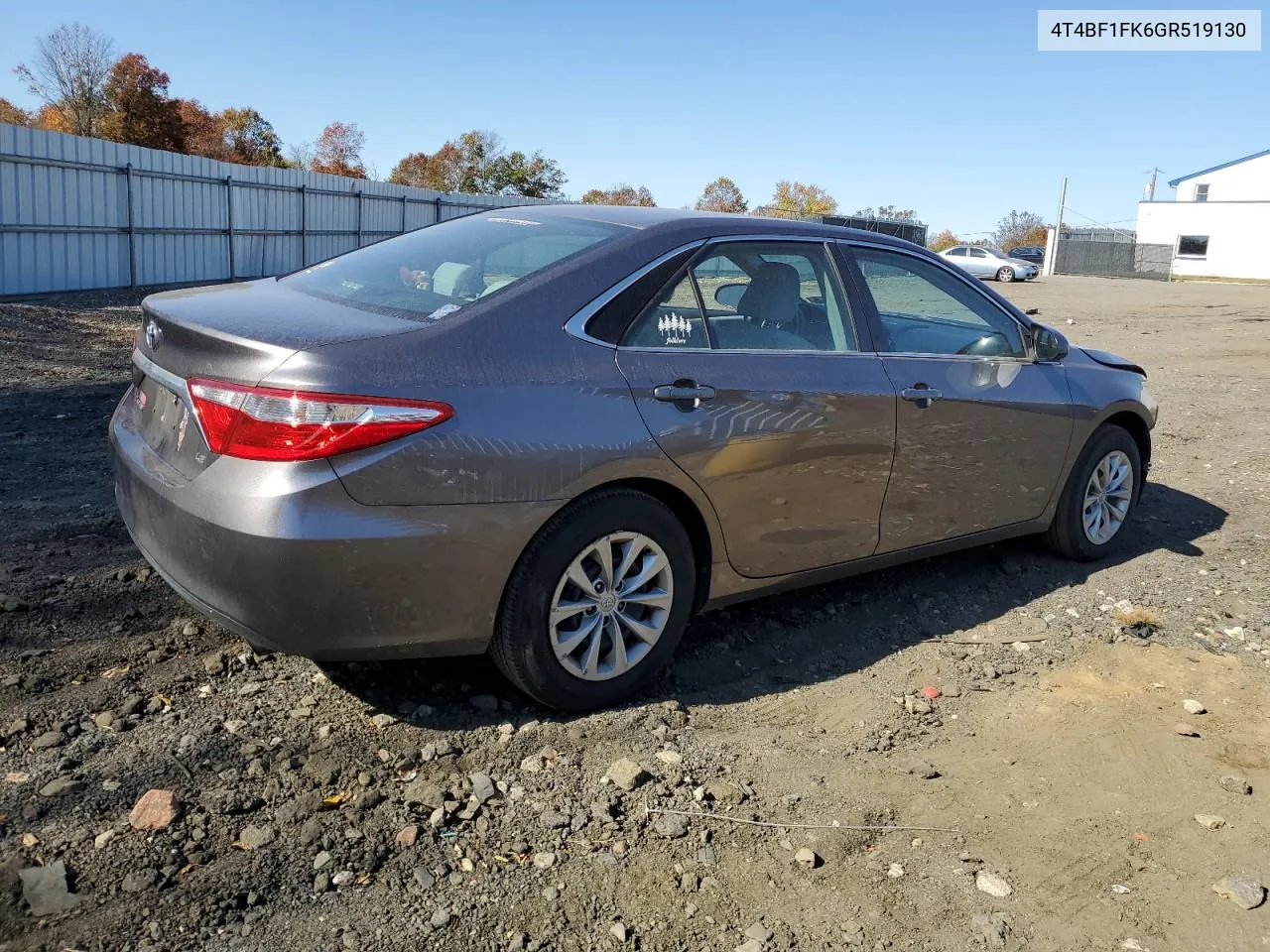 2016 Toyota Camry Le VIN: 4T4BF1FK6GR519130 Lot: 77642774