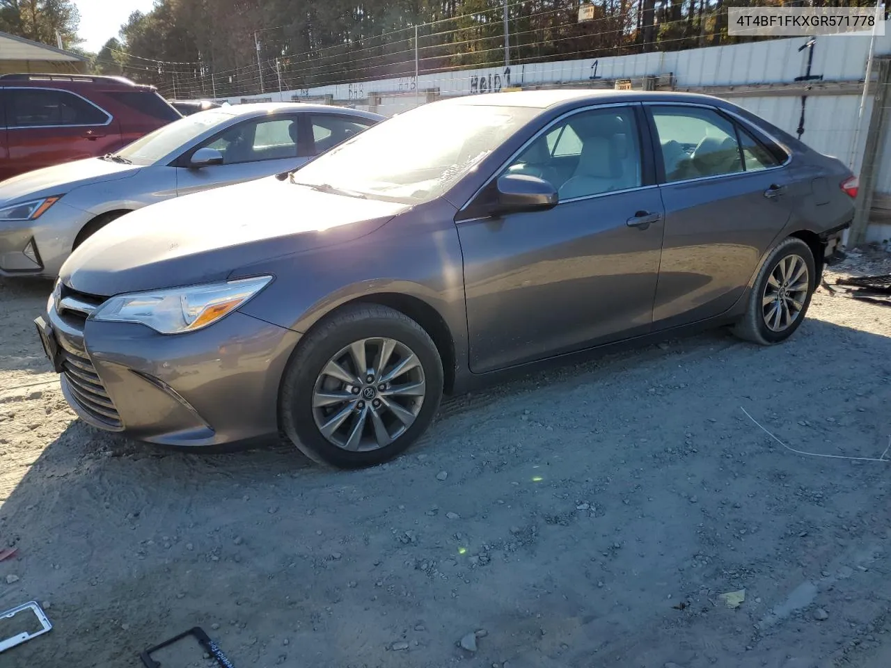 4T4BF1FKXGR571778 2016 Toyota Camry Le