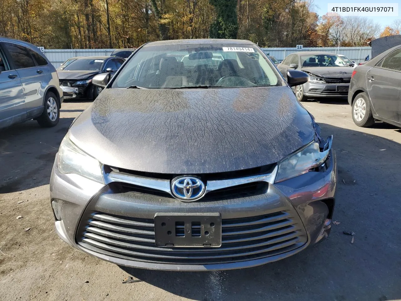 2016 Toyota Camry Hybrid VIN: 4T1BD1FK4GU197071 Lot: 78149414