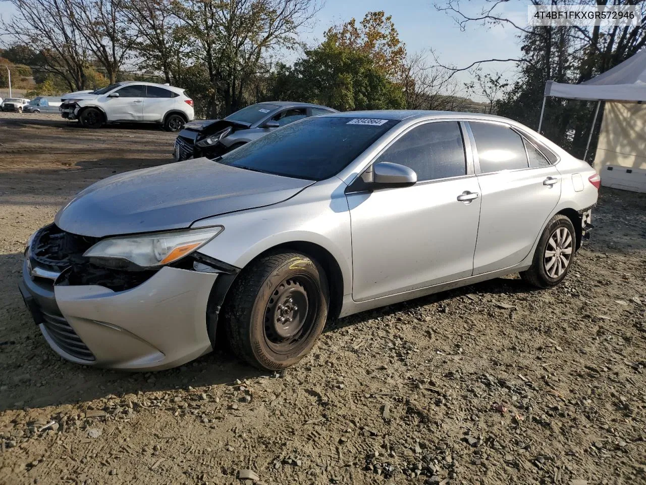 2016 Toyota Camry Le VIN: 4T4BF1FKXGR572946 Lot: 78343864