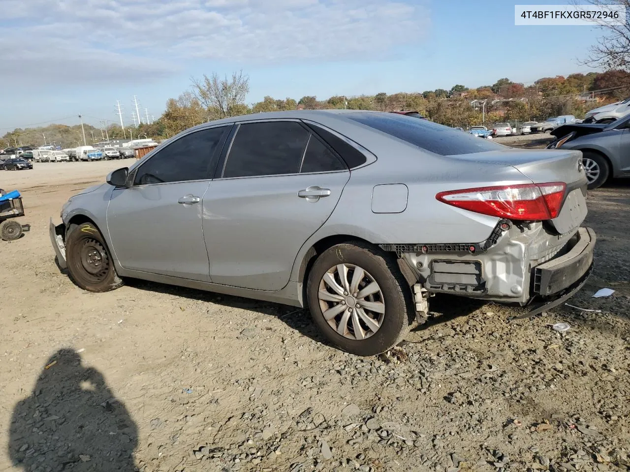 2016 Toyota Camry Le VIN: 4T4BF1FKXGR572946 Lot: 78343864