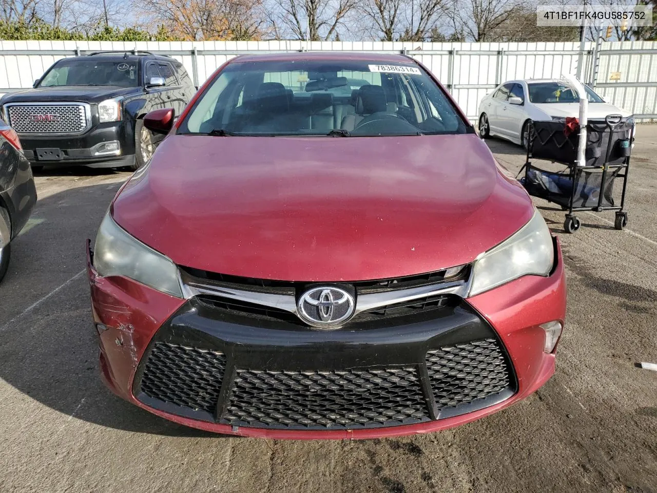 2016 Toyota Camry Le VIN: 4T1BF1FK4GU585752 Lot: 78386314