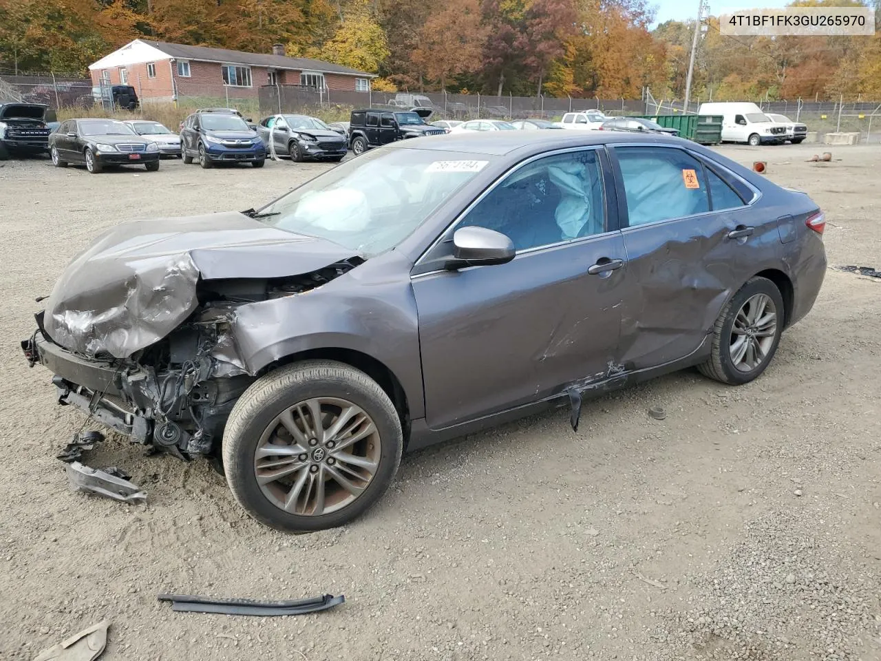 2016 Toyota Camry Le VIN: 4T1BF1FK3GU265970 Lot: 78674194