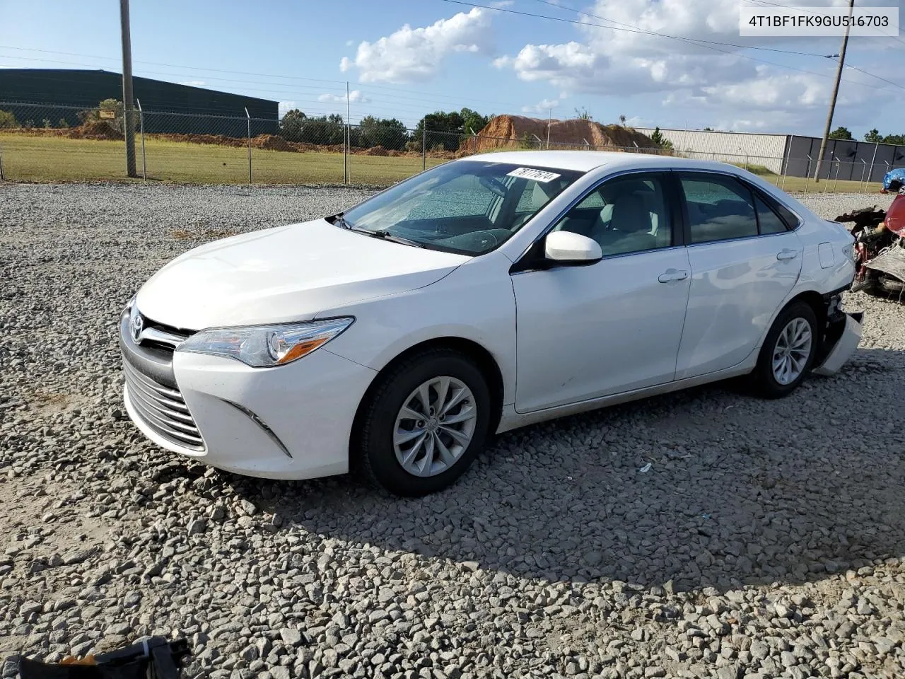 2016 Toyota Camry Le VIN: 4T1BF1FK9GU516703 Lot: 78777674