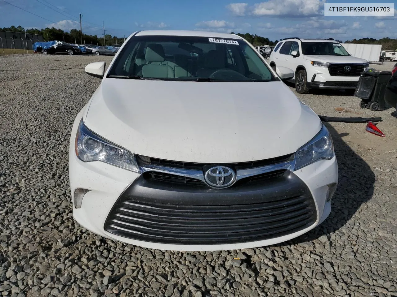 2016 Toyota Camry Le VIN: 4T1BF1FK9GU516703 Lot: 78777674