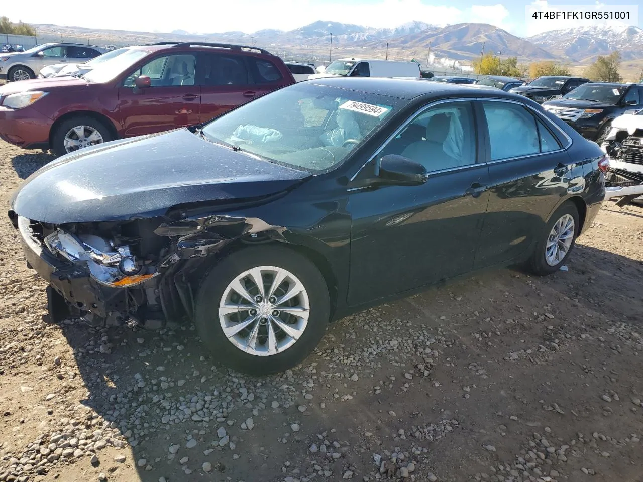 2016 Toyota Camry Le VIN: 4T4BF1FK1GR551001 Lot: 79499594