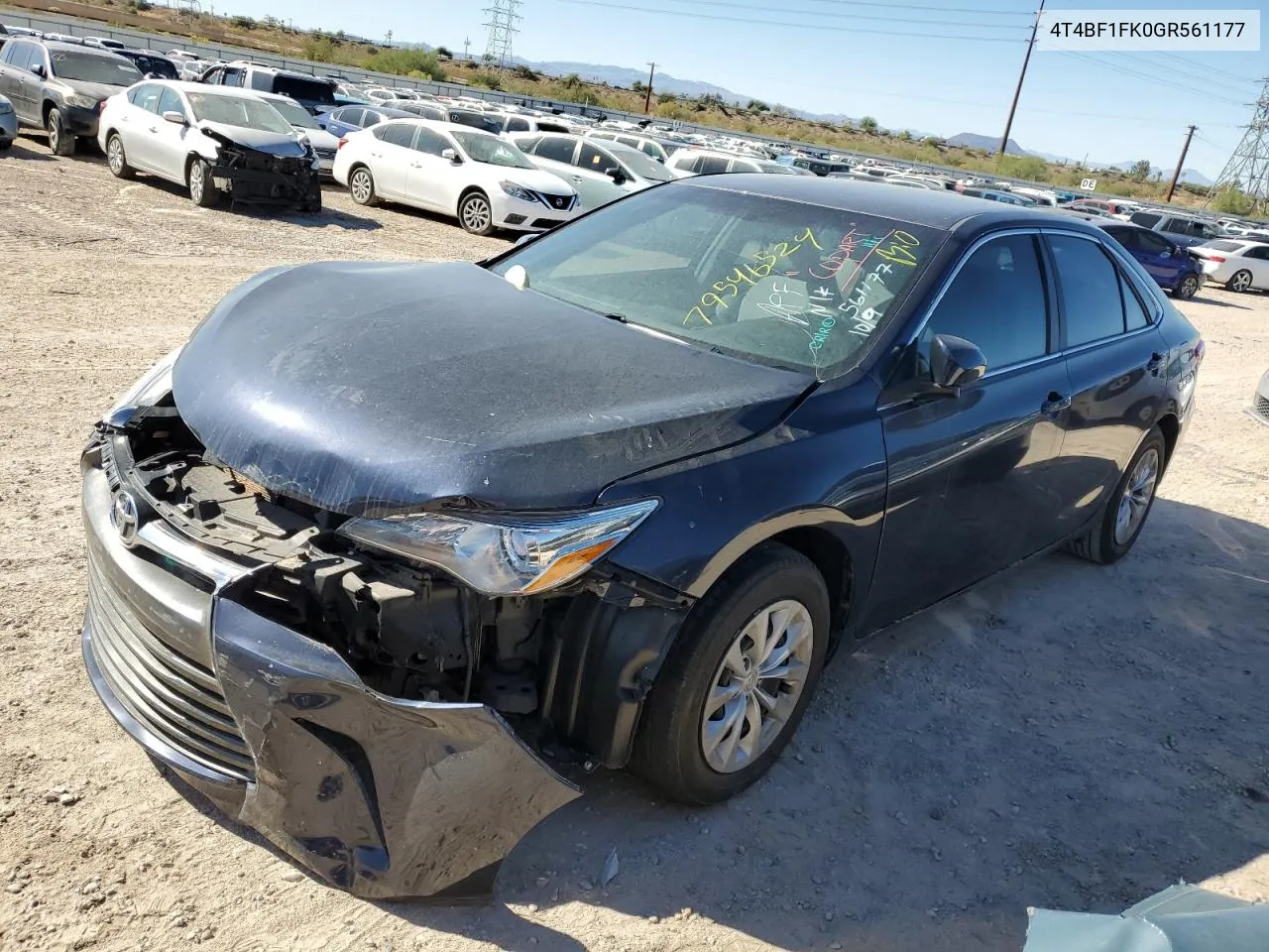 2016 Toyota Camry Le VIN: 4T4BF1FK0GR561177 Lot: 79546524