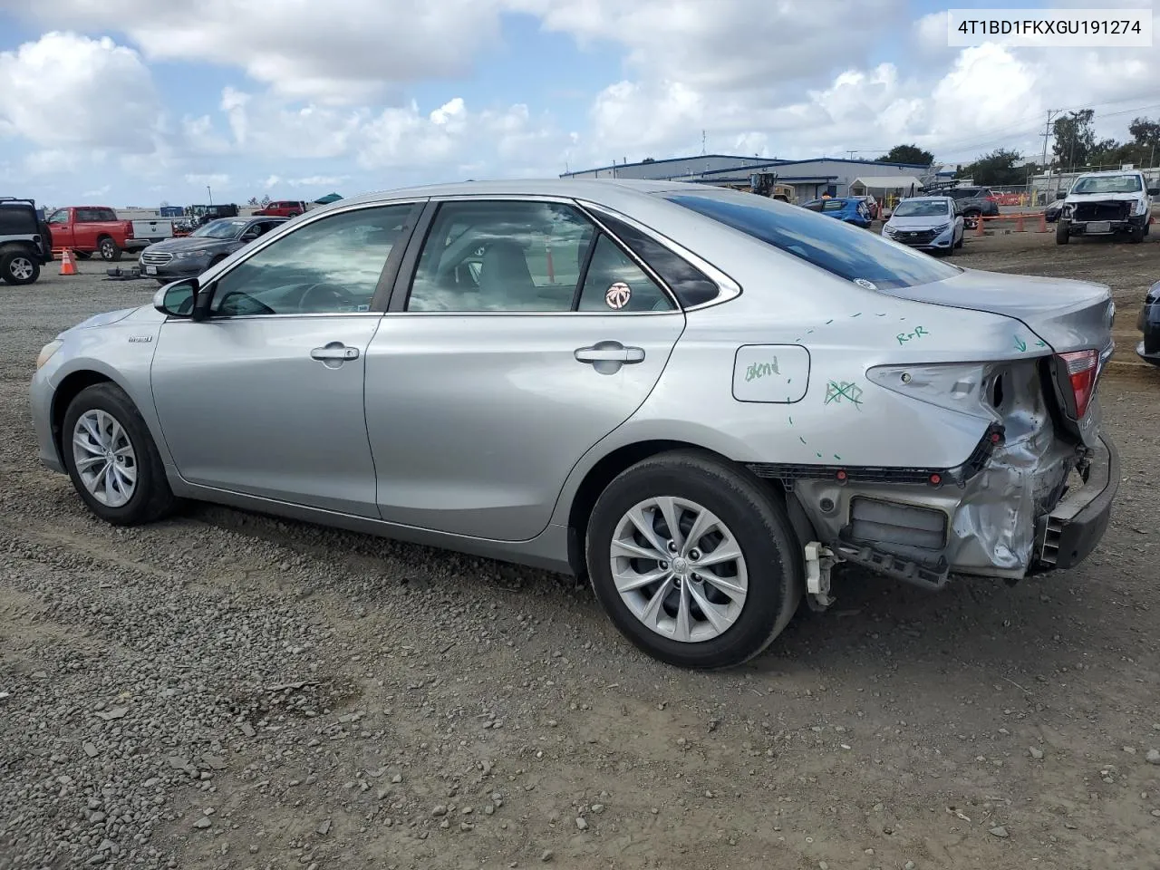 2016 Toyota Camry Hybrid VIN: 4T1BD1FKXGU191274 Lot: 80592444