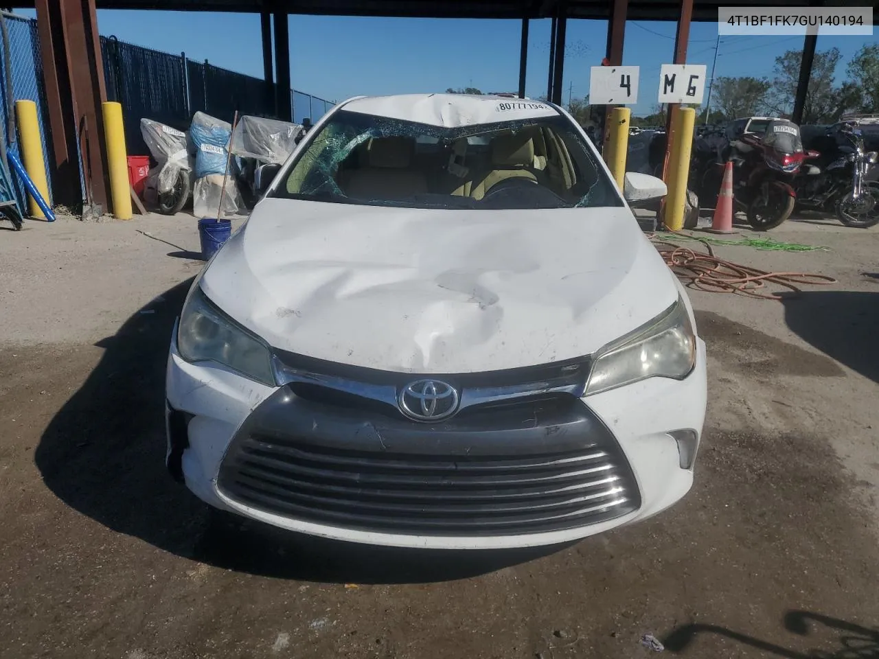 2016 Toyota Camry Le VIN: 4T1BF1FK7GU140194 Lot: 80777194