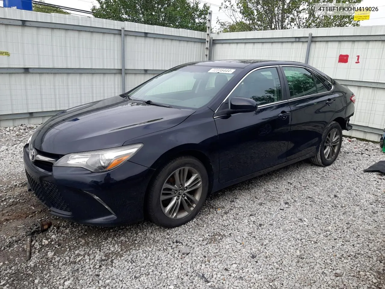 2017 Toyota Camry Le VIN: 4T1BF1FKXHU419026 Lot: 72316444