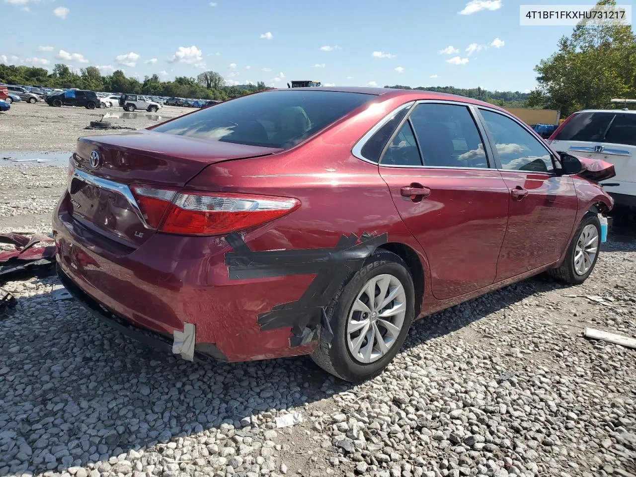 2017 Toyota Camry Le VIN: 4T1BF1FKXHU731217 Lot: 73053134