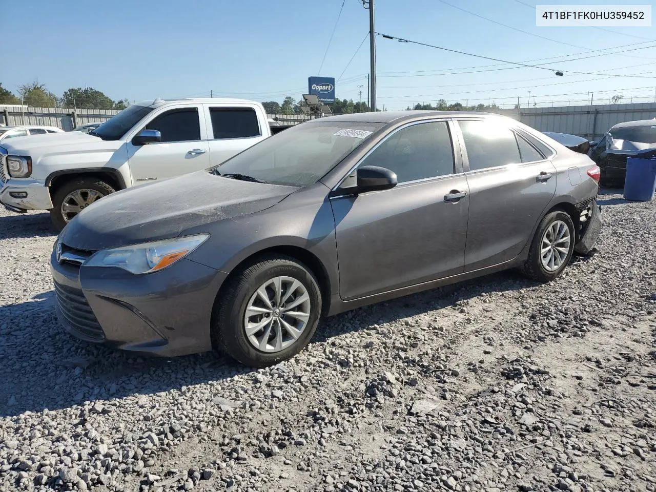 2017 Toyota Camry Le VIN: 4T1BF1FK0HU359452 Lot: 74694244