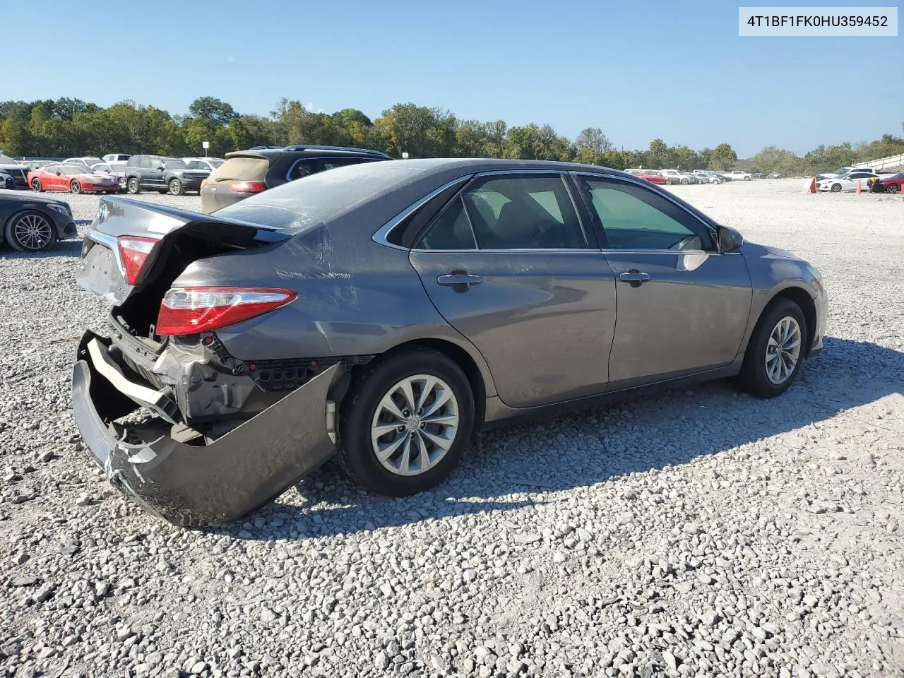 2017 Toyota Camry Le VIN: 4T1BF1FK0HU359452 Lot: 74694244