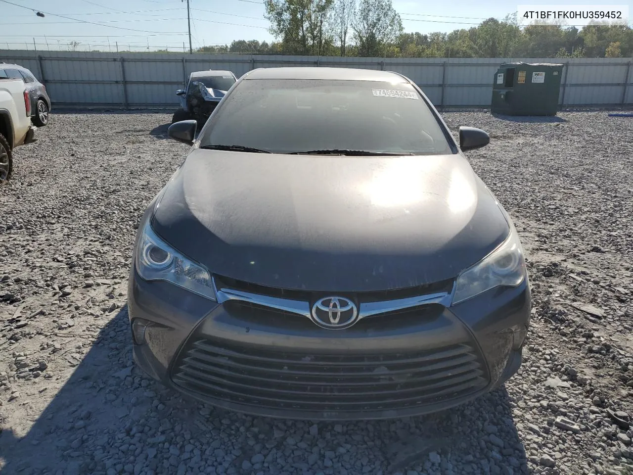 4T1BF1FK0HU359452 2017 Toyota Camry Le